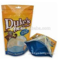 printable plastic bottom gusset food bags/round bottom plastic bag